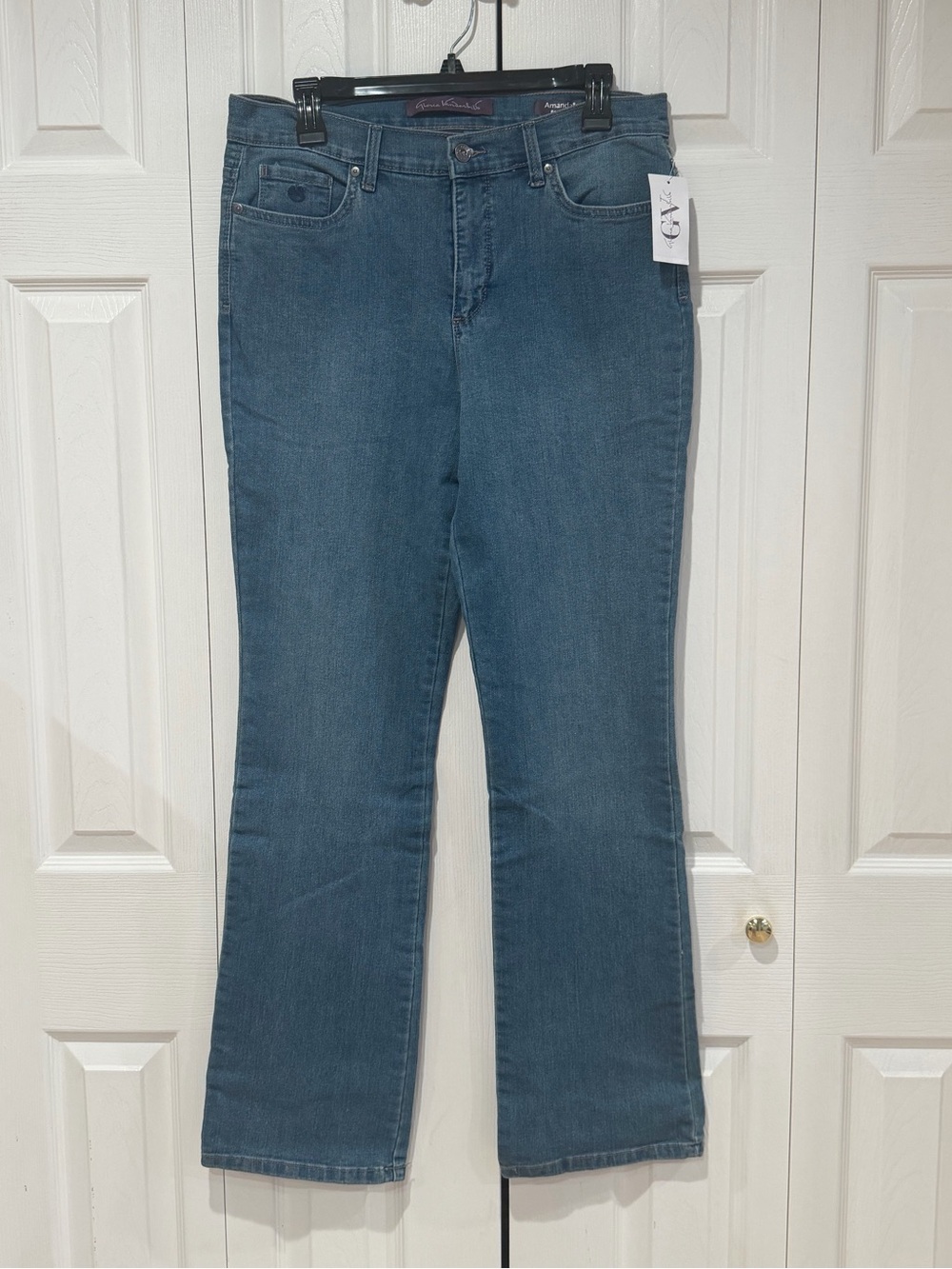 Gloria Vanderbilt Women's Blue Flare Wide-Leg Jeans